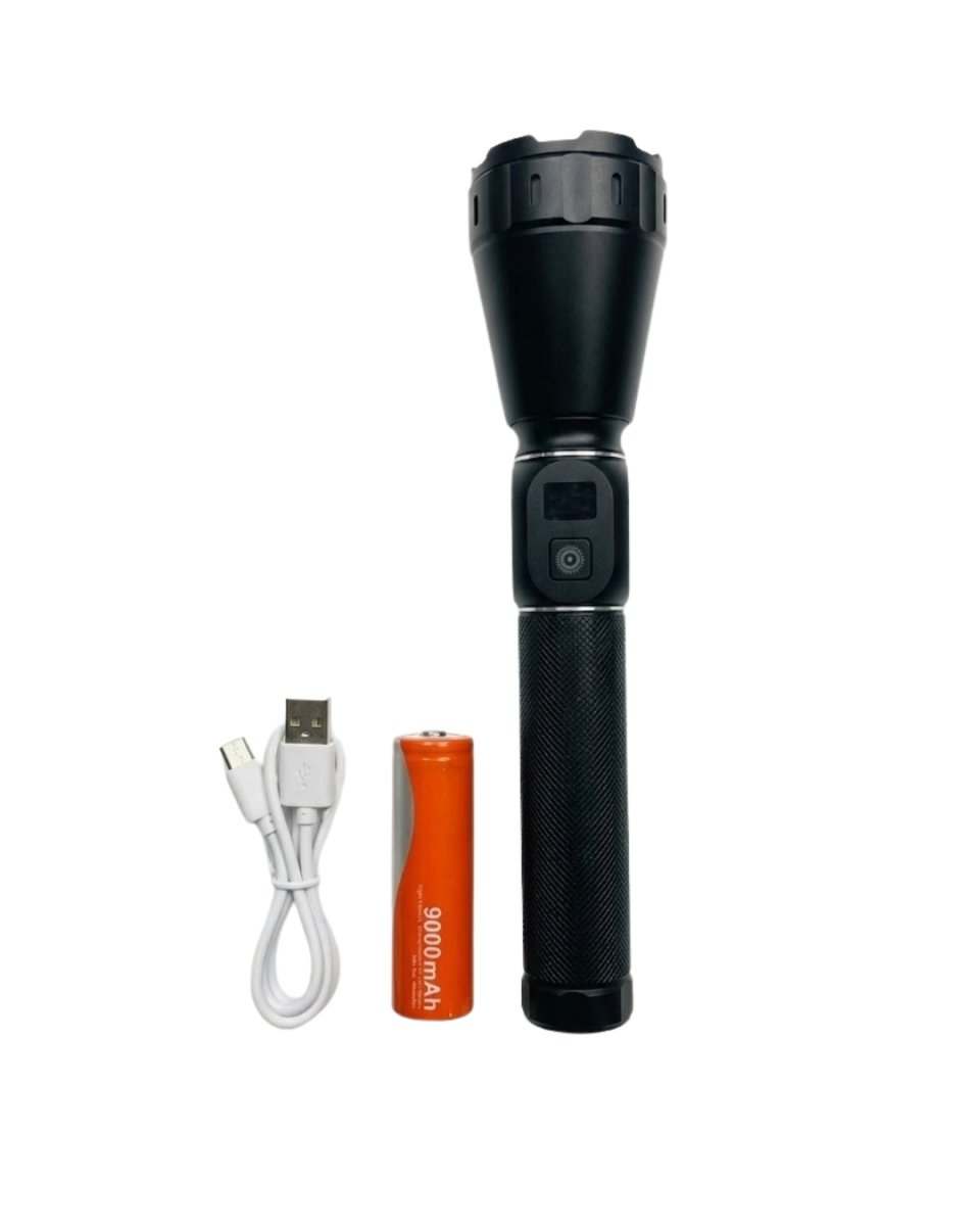 Yüksek Lümenli Şarjlı El Feneri 9000mAh Güçlü Işık ve Taşıma Çantalı Set 2 Yüksek Lümenli Şarjlı El Feneri 9000mAh Güçlü Işık ve Taşıma Çantalı Set - Görsel 2