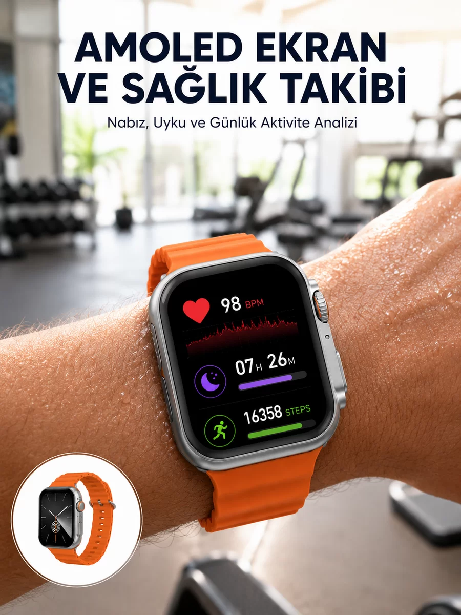 Akıllı Saat Unısex Zarif Görünümlü Titanyum Kasa Amoled Ekran Müzik Dinleme Yeni Nesil 1 Akıllı Saat Unısex Zarif Görünümlü Titanyum Kasa Amoled Ekran Müzik Dinleme Yeni Nesil