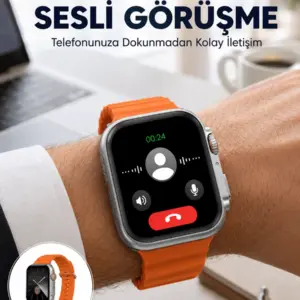 2025 Model Gelişmiş Özellikli Nabız Sensörlü Spor Takibi Yapabilen Titreşimli Saat Yeni Nesil
