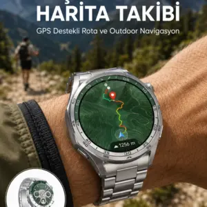 Premium Amoled Akıllı Saat GPS Harita Desteği Bluetooth Arama Sağlık Takipli Yeni Nesil