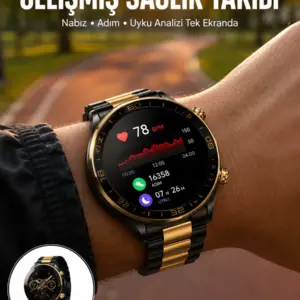 3 Bileklikli Amoled Akıllı Saat Bluetooth Çağrı ve Sağlık Takipli Yeni Nesil