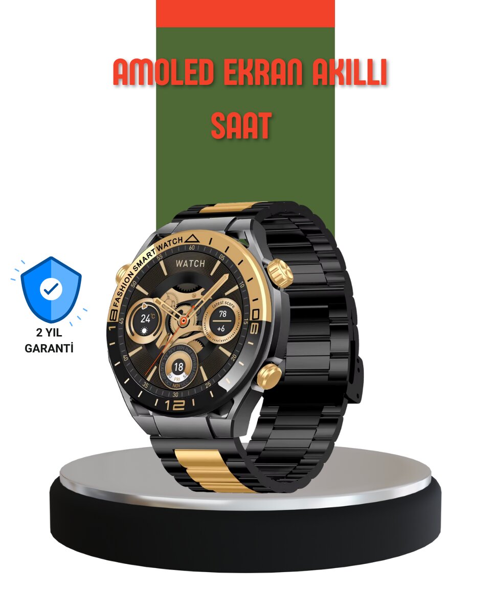 Amoled Ekran Akıllı Saat Bluetooth 5.1 Çağrı Destekli 3 Bileklikli 1 Amoled Ekran Akıllı Saat Bluetooth 5.1 Çağrı Destekli 3 Bileklikli