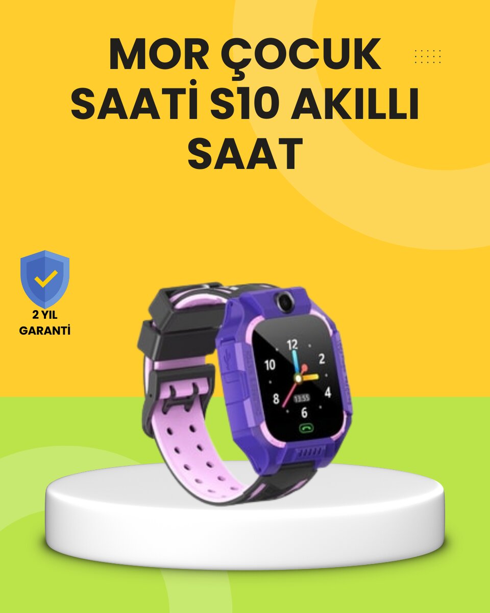 S10 Akıllı Çocuk Saati Mor Tasarım Adımsayar ve Alarm Fonksiyonlu 1 S10 Akıllı Çocuk Saati Mor Tasarım Adımsayar ve Alarm Fonksiyonlu