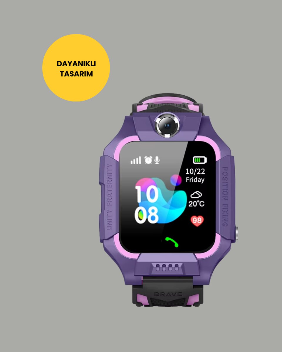S10 Akıllı Çocuk Saati Mor Tasarım Adımsayar ve Alarm Fonksiyonlu 3 S10 Akıllı Çocuk Saati Mor Tasarım Adımsayar ve Alarm Fonksiyonlu - Görsel 3
