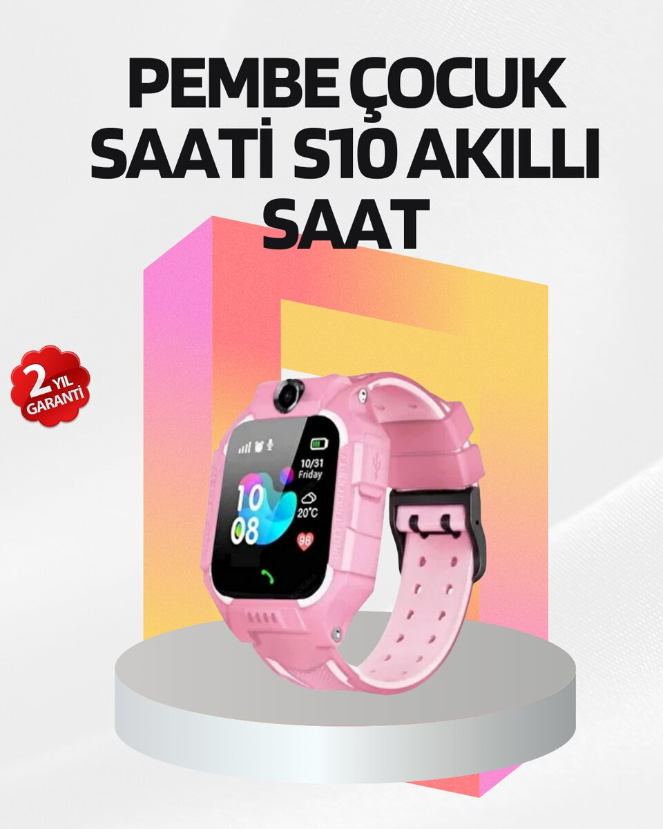 S10 Çocuk Akıllı Saati Konum Geçmişi ve Alarm Fonksiyonlu 1 S10 Çocuk Akıllı Saati Konum Geçmişi ve Alarm Fonksiyonlu