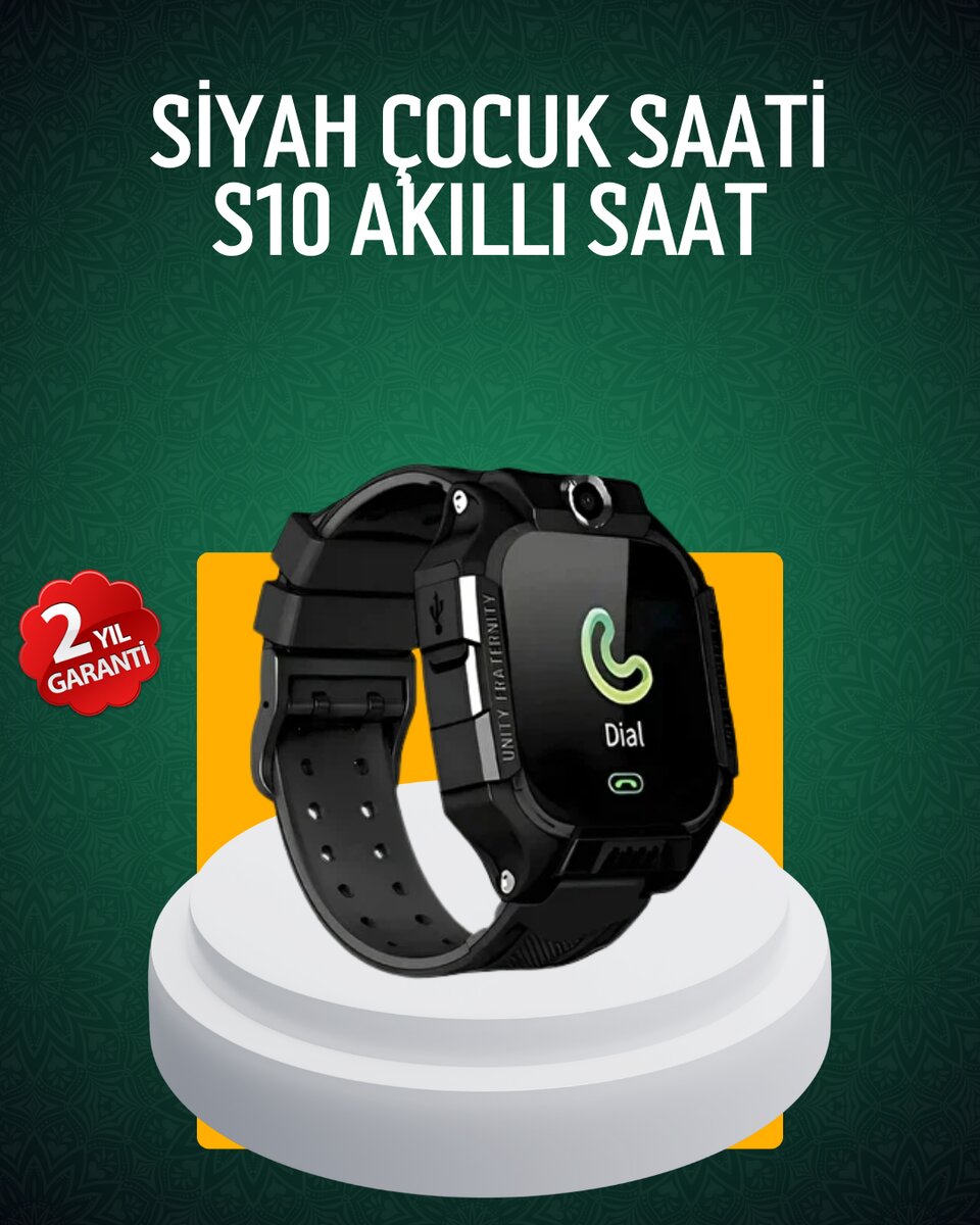 S10 Siyah Çocuk Takip Saati Güvenli Alan Uyarısı ve Sesli Mesaj 1 S10 Siyah Çocuk Takip Saati Güvenli Alan Uyarısı ve Sesli Mesaj