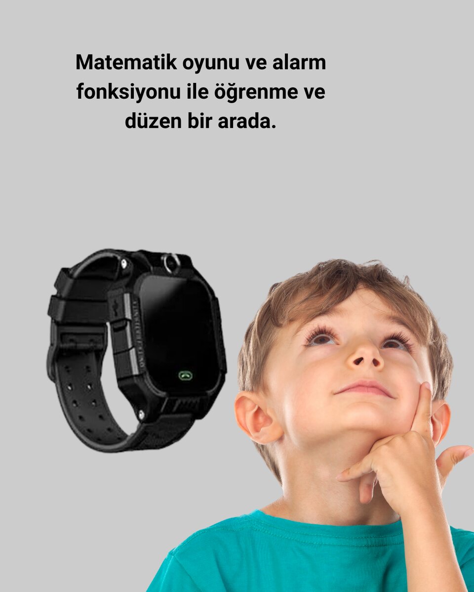 S10 Siyah Akıllı Çocuk Saati Anlık Konum Takibi ve Rota Geçmişi 4 S10 Siyah Akıllı Çocuk Saati Anlık Konum Takibi ve Rota Geçmişi - Görsel 4