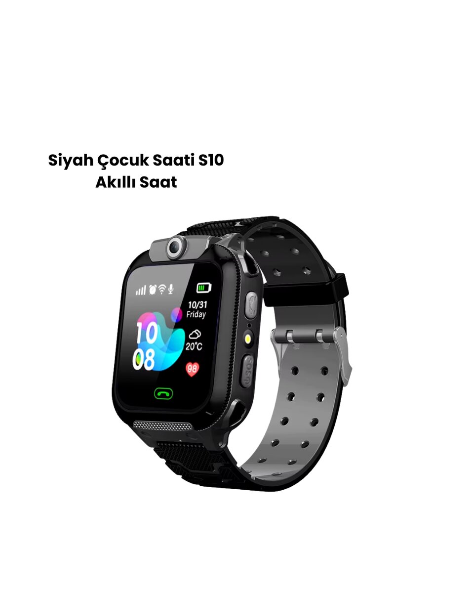 S10 Akıllı Çocuk Saati SİYAH 1 S10 Akıllı Çocuk Saati SİYAH
