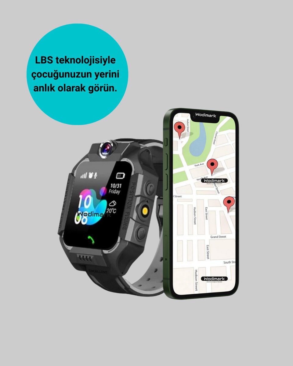 S10 Akıllı Çocuk Saati SİYAH 3 S10 Akıllı Çocuk Saati SİYAH - Görsel 3