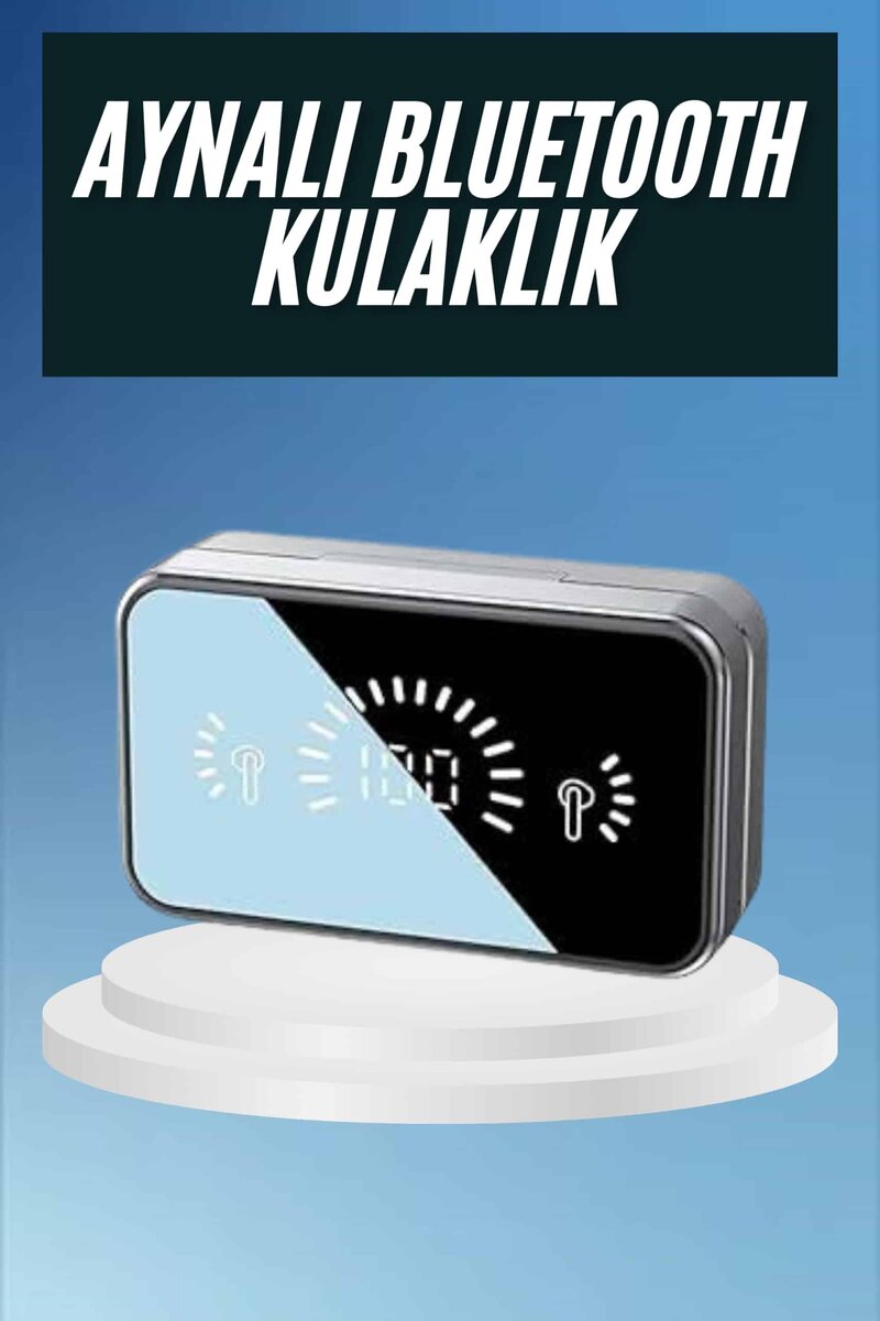 Powerbankli Bluetooth Kulaklık Yüksek Ses Aynalı Çift Dijital Gösterge Ekranı 1 Powerbankli Bluetooth Kulaklık Yüksek Ses Aynalı Çift Dijital Gösterge Ekranı