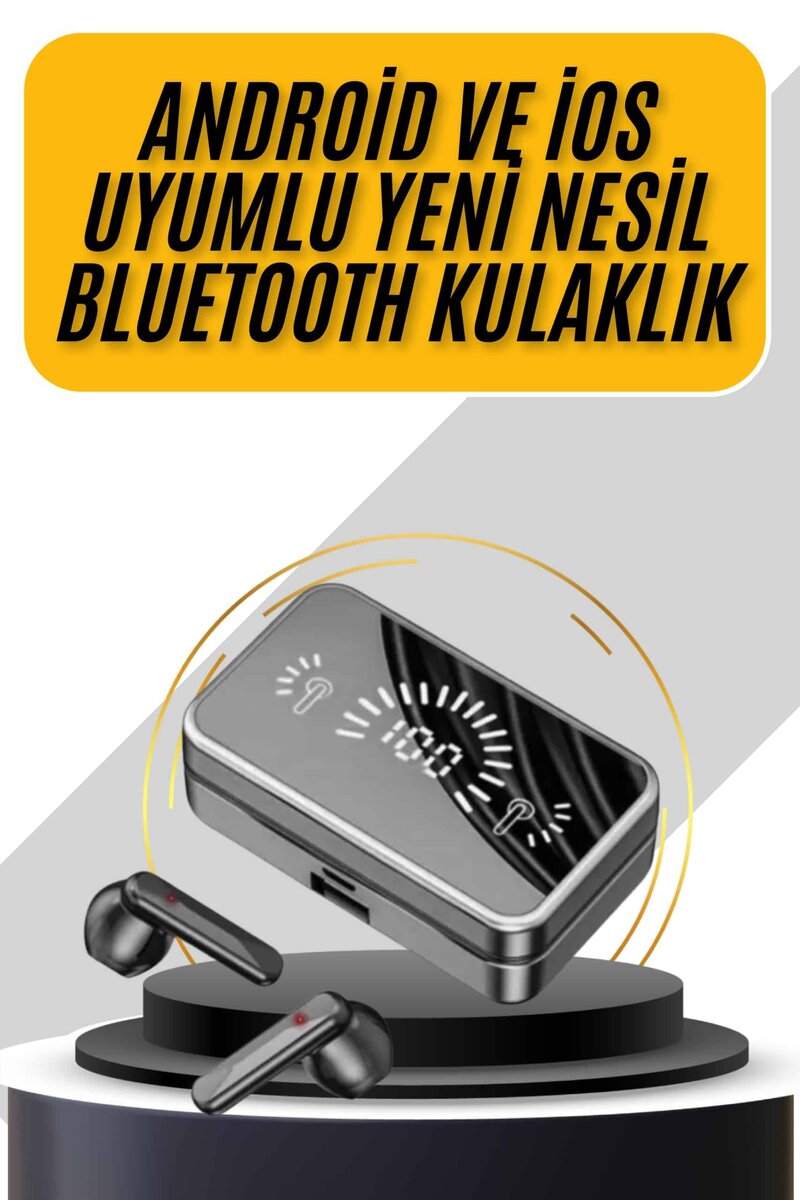 İos Android Uyumlu Bluetooth Kulaklık Kablosuz Kulaklık Yüksek Basslı 1 İos Android Uyumlu Bluetooth Kulaklık Kablosuz Kulaklık Yüksek Basslı