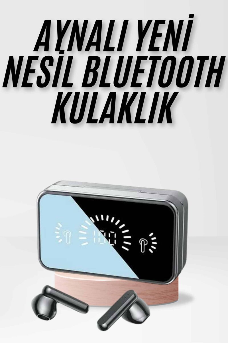 Yeni Nesil Kablosuz Kulaklık Aynalı Powerbank Özellikli Bluetooth Bağlantılı Dijital Göstergeli 1 Yeni Nesil Kablosuz Kulaklık Aynalı Powerbank Özellikli Bluetooth Bağlantılı Dijital Göstergeli