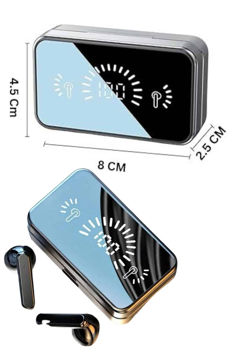 Yeni Nesil Kablosuz Kulaklık Aynalı Powerbank Özellikli Bluetooth Bağlantılı Dijital Göstergeli 3 Yeni Nesil Kablosuz Kulaklık Aynalı Powerbank Özellikli Bluetooth Bağlantılı Dijital Göstergeli - Görsel 3