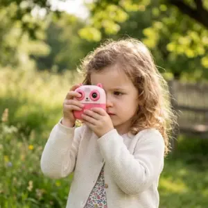 Anında Fotoğraf Baskılı Çocuk Kamerası 5 Rulo Kağıt 6 Renk Kalem Hediyeli Eğitici Oyuncak Kamera