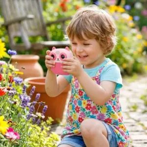 Çocuklar İçin Baskılı Mini Kamera 6 Kalem 5 Kağıt Rulosu Hediyeli Eğlenceli Fotoğraf Makinesi