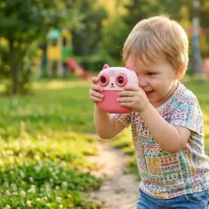 Çocuklar İçin Anında Baskılı Kamera 6 Renk Kalem 5 Rulo Kağıt Hediyeli Eğitici Eğlenceli Fotoğraf Makinesi