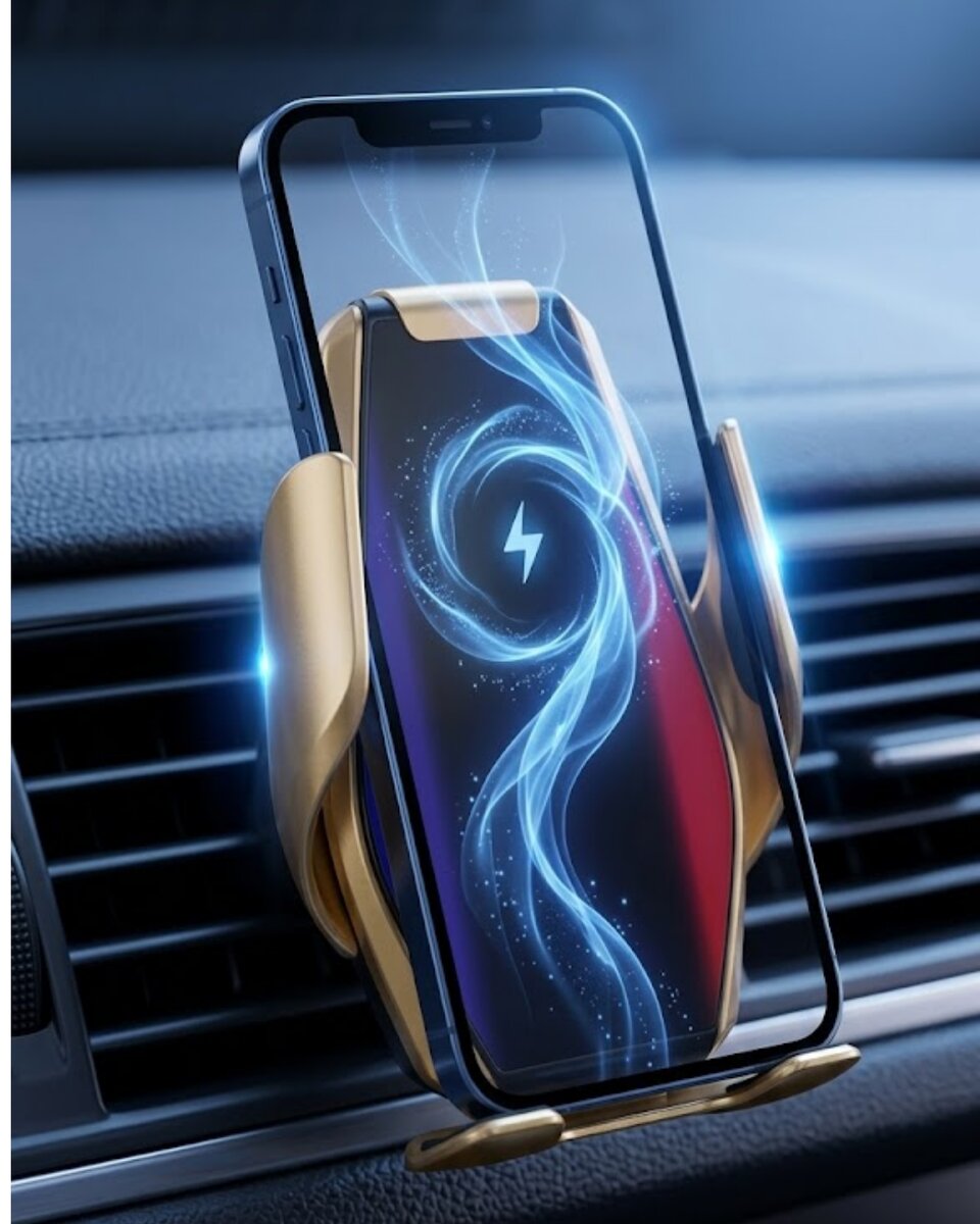 Otomatik Açılan Araç Telefon Tutucu Kablosuz Şarj ve Tek Elle Kullanım 1 Otomatik Açılan Araç Telefon Tutucu Kablosuz Şarj ve Tek Elle Kullanım