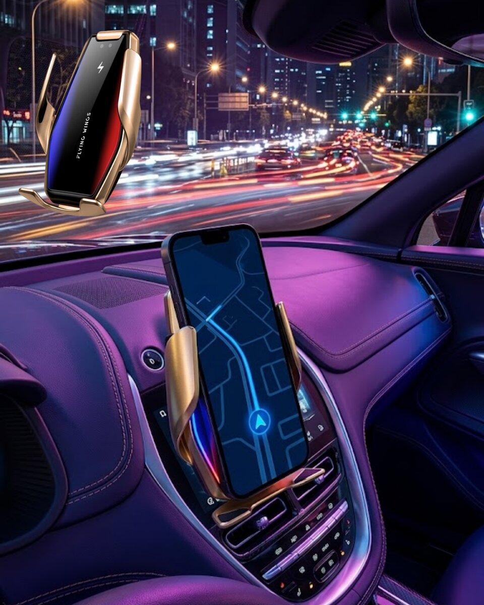 Otomatik Sensörlü Araç Telefon Tutucu Kablosuz Şarj Özellikli 360 Derece Döner 1 Otomatik Sensörlü Araç Telefon Tutucu Kablosuz Şarj Özellikli 360 Derece Döner