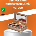 Müzikli Balerin Figürlü Takı Kutusu Piyano Desenli Dekoratif