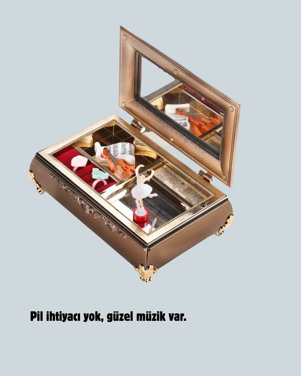 Balerinli Müzikli Takı Kutusu Piyano Tasarım Kız Çocuk Hediyelik 3 Balerinli Müzikli Takı Kutusu Piyano Tasarım Kız Çocuk Hediyelik - Görsel 3