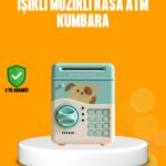 Su Yeşili ATM Kasa Görünümlü Elektronik Şifreli Çocuk Kumbarası