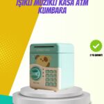 ATM Görünümlü Su Yeşili Otomatik Para Çeken Şifreli Kumbara