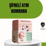 ATM Tasarımlı Pembe Işıklı Sesli Çocuk Kumbarası