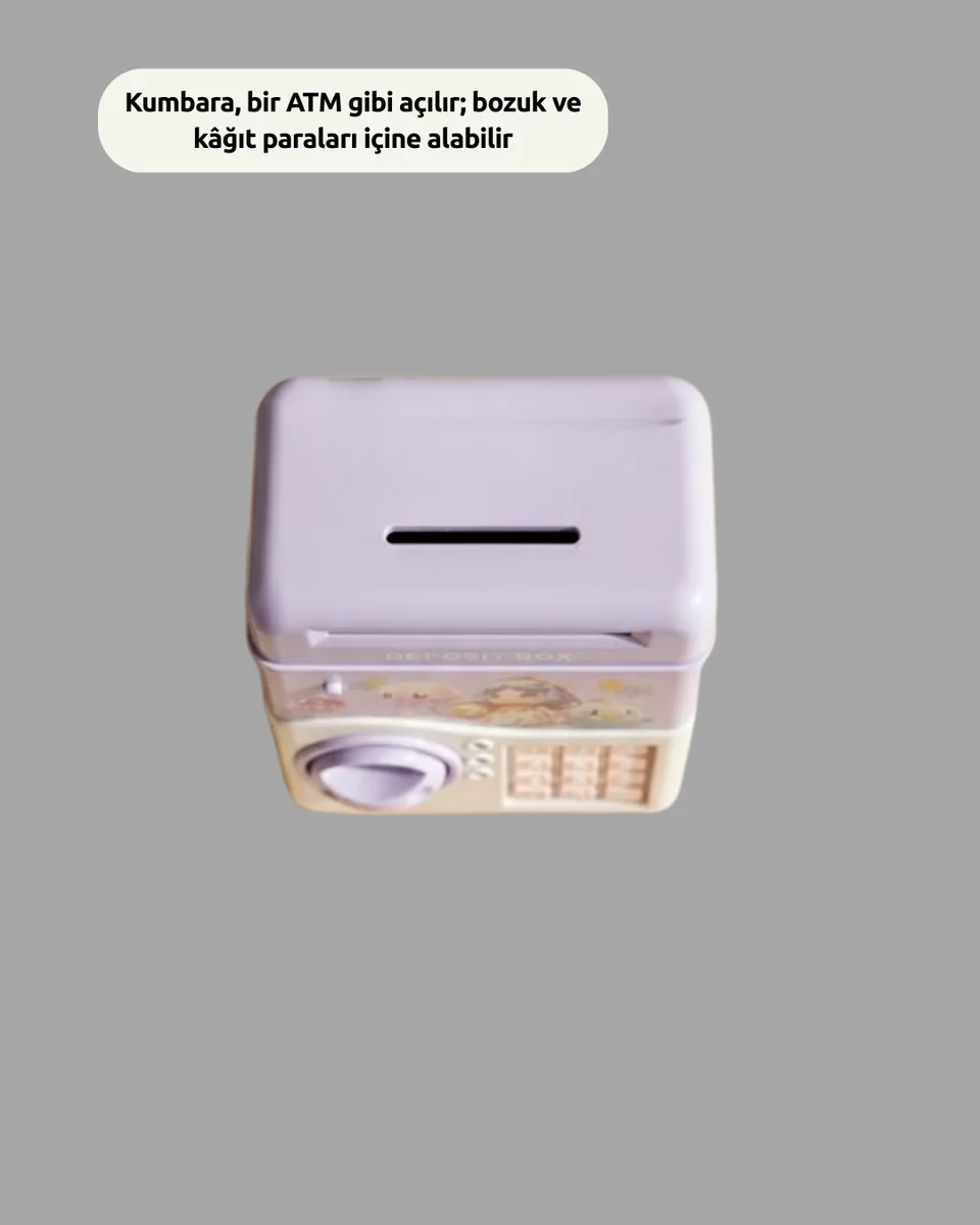 Mor Otomatik Para Girişli Elektronik Şifreli Kumbara 4 Mor Otomatik Para Girişli Elektronik Şifreli Kumbara - Görsel 4