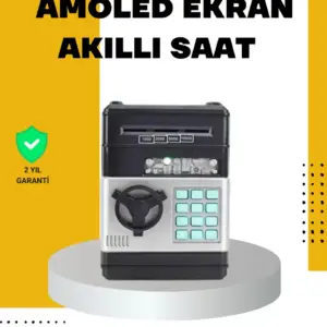 Çocuklar İçin Şifreli ATM Kasa Para Yutan Kumbara