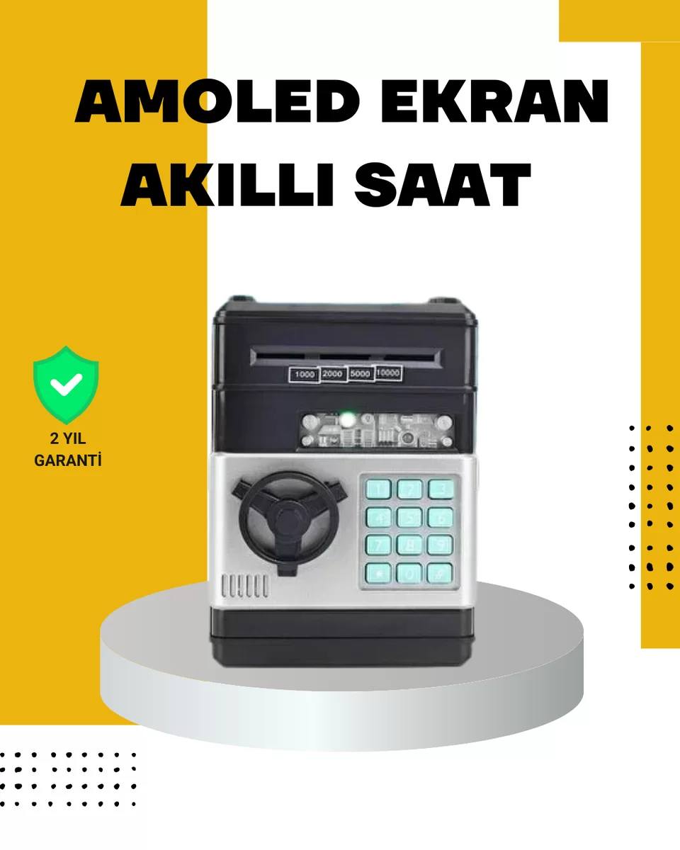 Çocuklar İçin Şifreli ATM Kasa Para Yutan Kumbara 1 Çocuklar İçin Şifreli ATM Kasa Para Yutan Kumbara