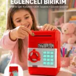 Kırmızı ATM Kasa Tipi Para Biriktirme Kumbarası