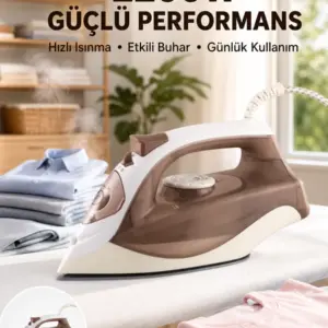 Buharlı Ütü 2200W Kireç Önleyici Self Clean Damlatmaz Kahverengi