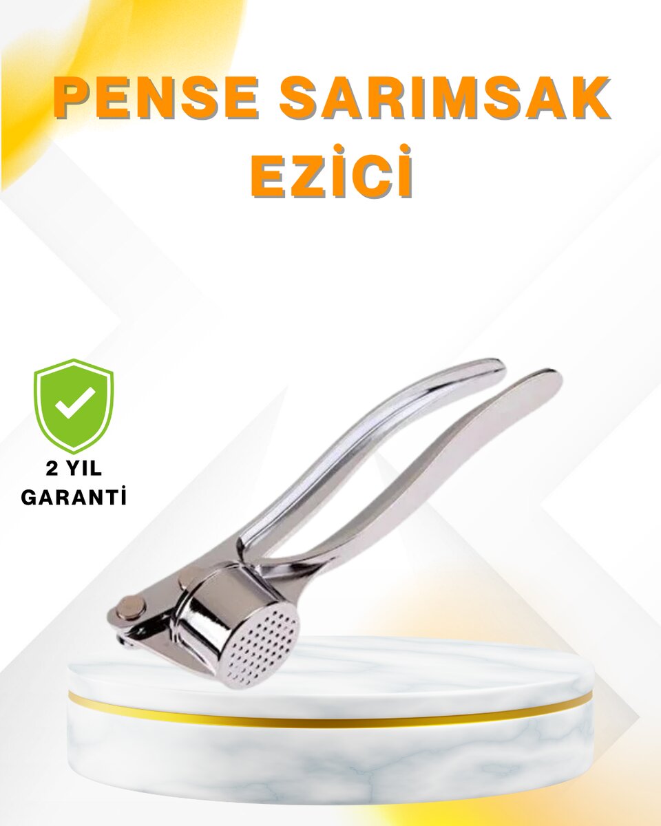 Metal Sarımsak Ezici Ergonomik Tutma ve Güçlü Presleme 1 Metal Sarımsak Ezici Ergonomik Tutma ve Güçlü Presleme