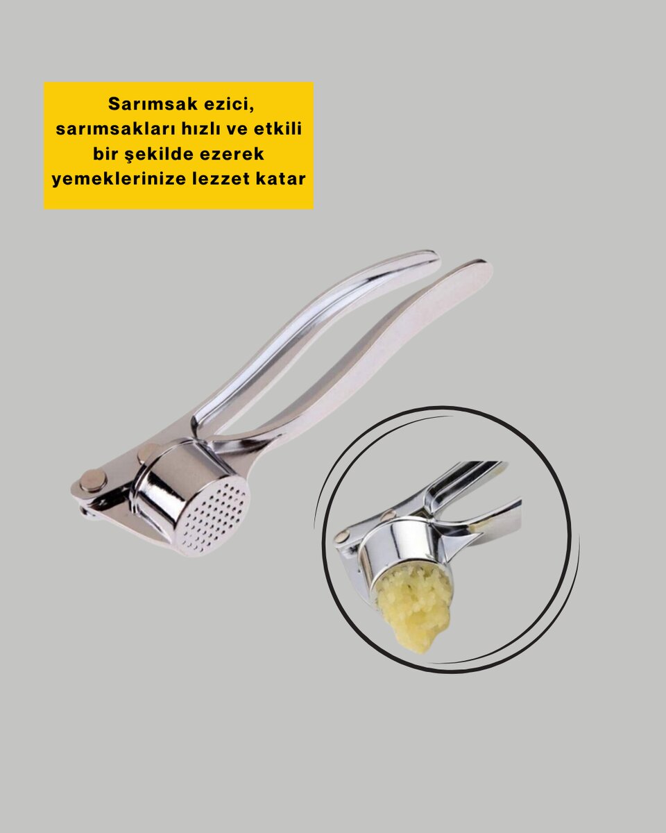 Metal Sarımsak Ezici Ergonomik Tutma ve Güçlü Presleme 2 Metal Sarımsak Ezici Ergonomik Tutma ve Güçlü Presleme - Görsel 2