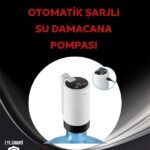Damacana Üstü Akıllı Su Pompası | 3 Damacana Kullanım | 4W Güç | Micro USB Şarjlı | Katlanabilir & Taşınabilir