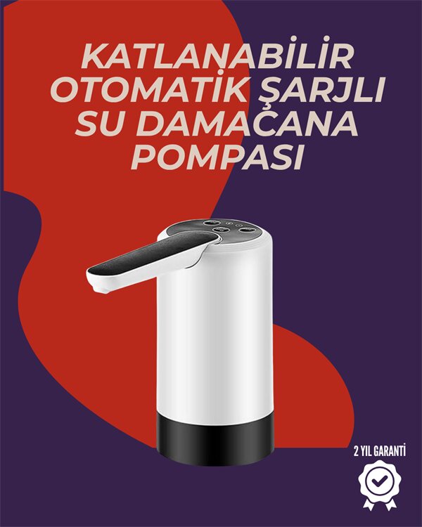 Otomatik Damacana Su Pompası | 40-80 Saniye Zaman Ayarlı | %90 Açılabilir Hijyenik Tasarım | Şarjlı ve Portatif 1 Otomatik Damacana Su Pompası | 40-80 Saniye Zaman Ayarlı | %90 Açılabilir Hijyenik Tasarım | Şarjlı ve Portatif