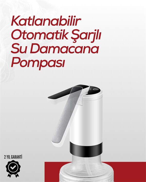 Akıllı Şarjlı Damacana Pompası Tek Tuşla Su Dolum 1 Akıllı Şarjlı Damacana Pompası Tek Tuşla Su Dolum