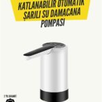 Katlanabilir Şarjlı Damacana Su Pompası Pratik Kullanım