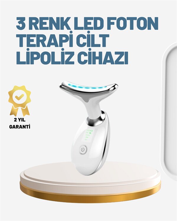 Cilt Yenileyici Şarjlı Güzellik Aleti – Pozitif/Negatif İyon Titreşimli Masaj ve Kırmızı-Mavi-Yeşil Işıkla 1 Cilt Yenileyici Şarjlı Güzellik Aleti – Pozitif/Negatif İyon Titreşimli Masaj ve Kırmızı-Mavi-Yeşil Işıkla