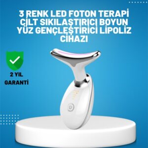 3 Modlu Boyun ve Yüz Bakım Cihazı – EMS, Temizleme, Sıcak Masaj ve Renkli Işık Terapi Özellikli