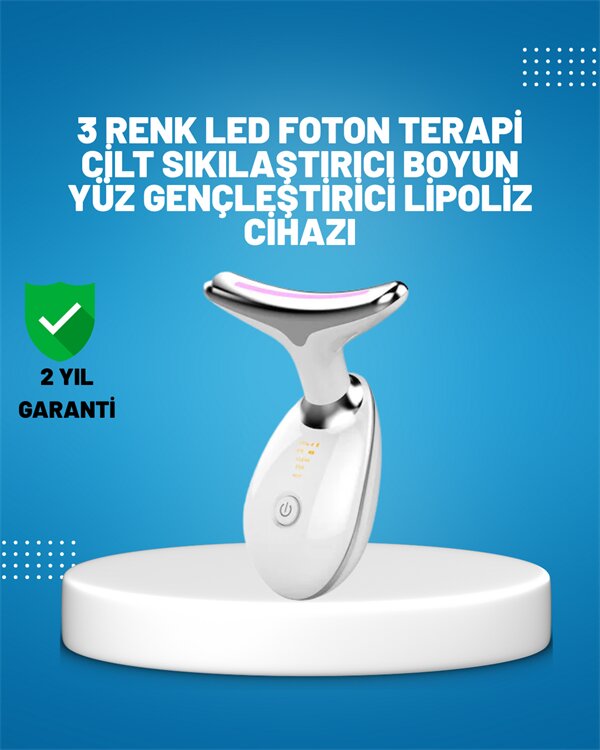 3 Modlu Boyun ve Yüz Bakım Cihazı – EMS, Temizleme, Sıcak Masaj ve Renkli Işık Terapi Özellikli 1 3 Modlu Boyun ve Yüz Bakım Cihazı – EMS, Temizleme, Sıcak Masaj ve Renkli Işık Terapi Özellikli