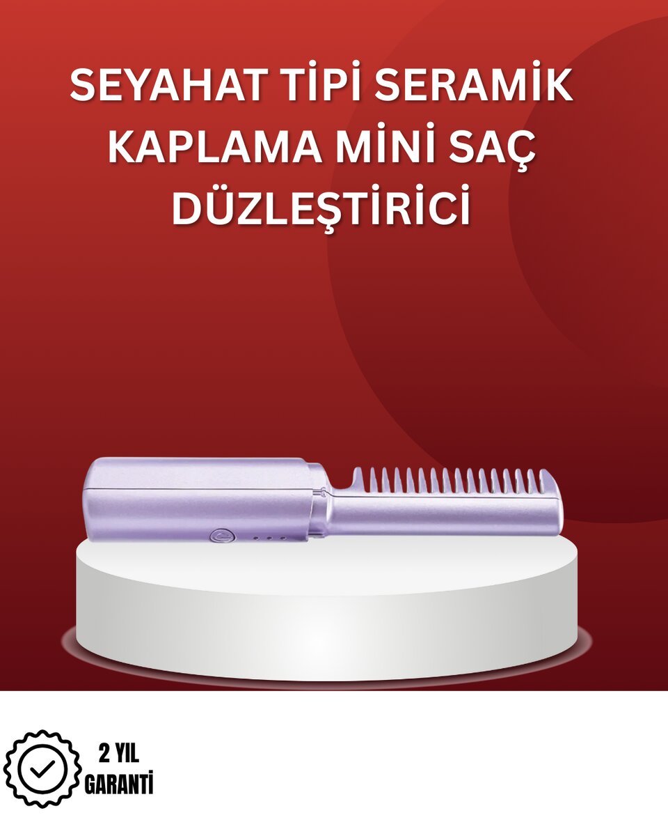 Isıtmalı Saç Düzleştirici Fırça – Kablosuz ve Hafif Tasarım 1 Isıtmalı Saç Düzleştirici Fırça – Kablosuz ve Hafif Tasarım