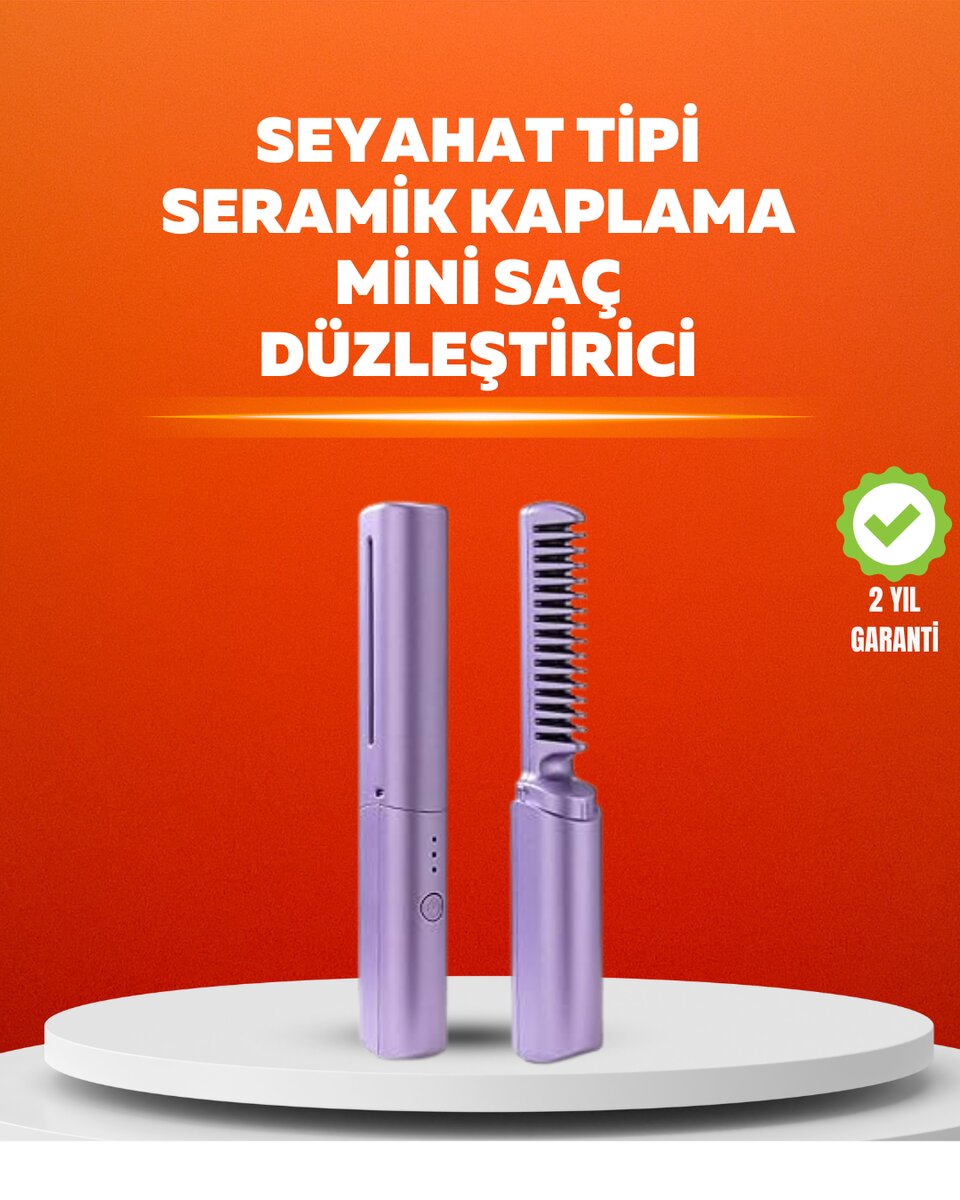 USB Şarjlı Kablosuz Saç Düzleştirici – Seyahat ve Günlük Kullanım 1 USB Şarjlı Kablosuz Saç Düzleştirici – Seyahat ve Günlük Kullanım
