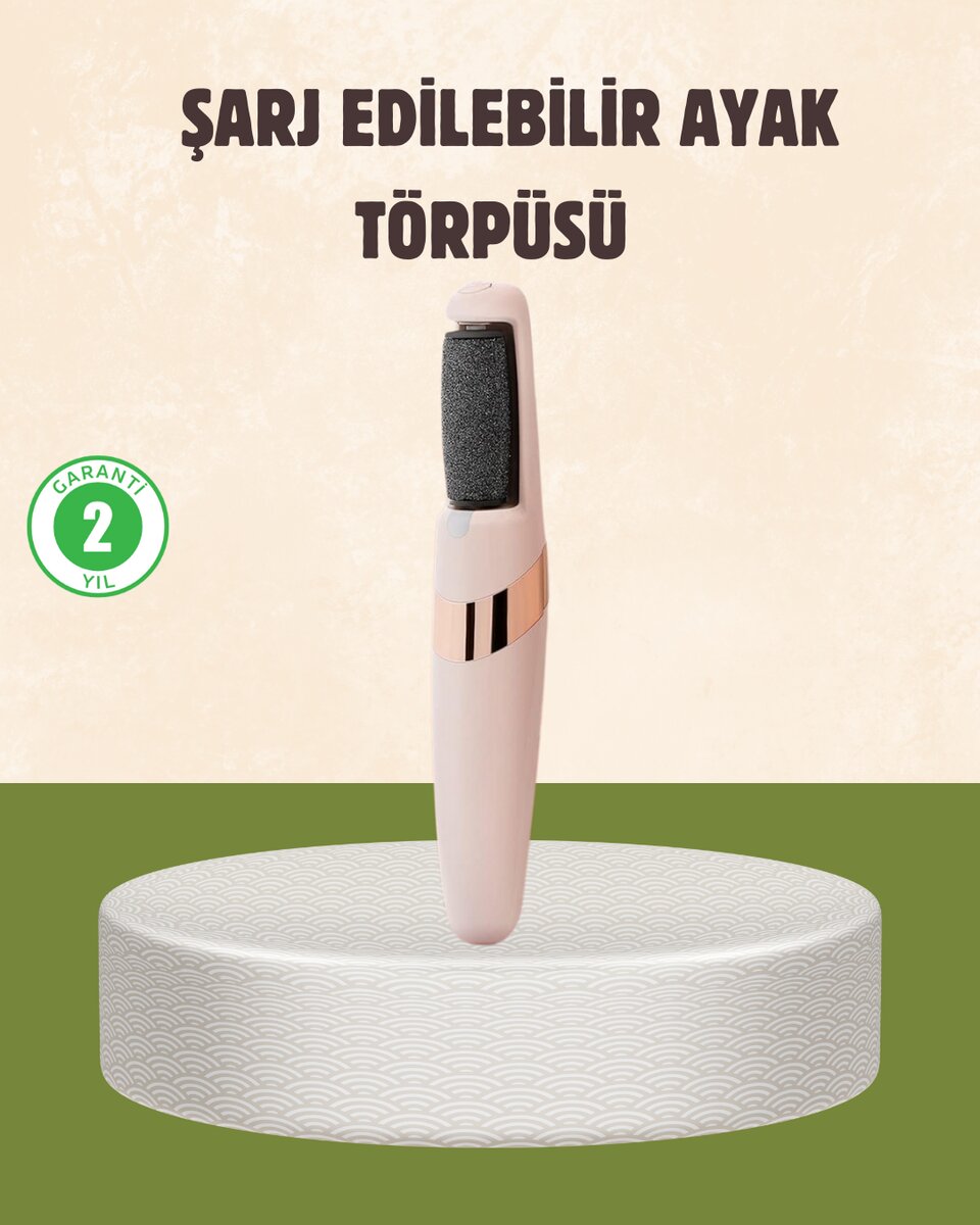 İki Hızlı Elektrikli Ayak Törpüsü Pürüzsüz Topuk Bakımı 1 İki Hızlı Elektrikli Ayak Törpüsü Pürüzsüz Topuk Bakımı
