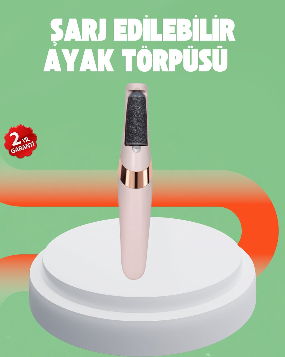 Elektrikli Ayak Törpüsü USB Şarjlı Nasır ve Kallus Giderici 1 Elektrikli Ayak Törpüsü USB Şarjlı Nasır ve Kallus Giderici