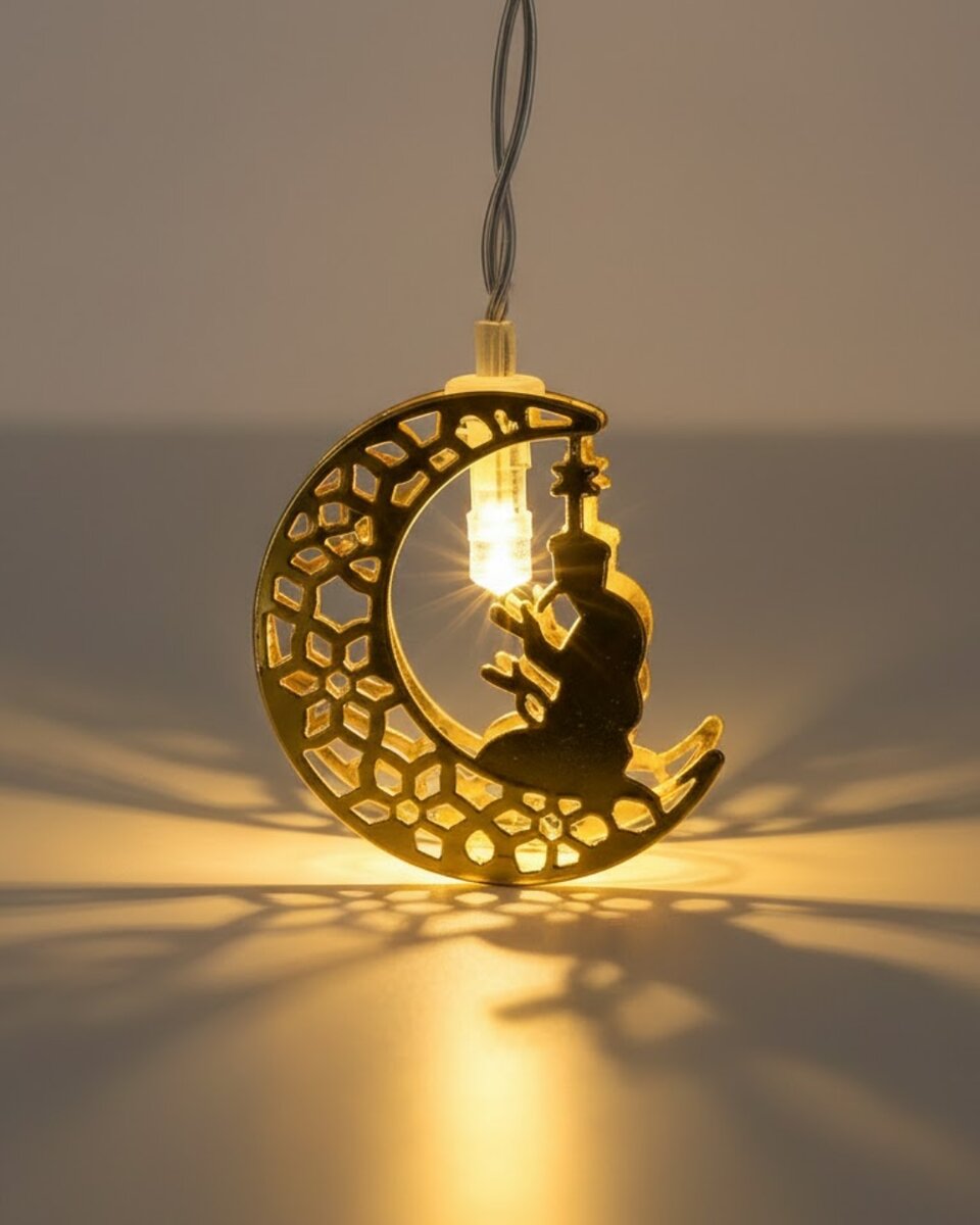 Secde Eden Adam Figürlü Ay Tasarımlı Ramazan LED Işık 2 Secde Eden Adam Figürlü Ay Tasarımlı Ramazan LED Işık - Görsel 2