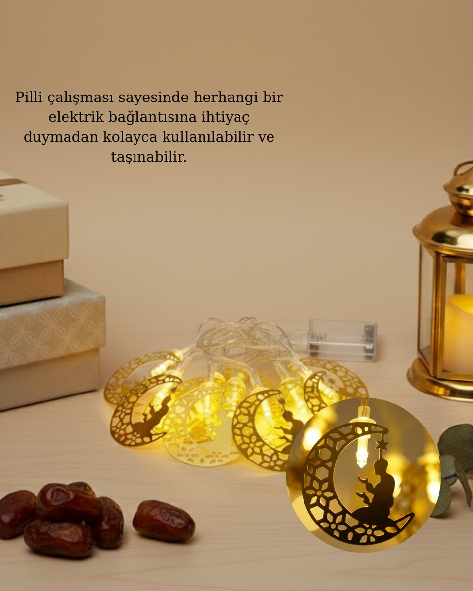 Secde Eden Adam Figürlü Ay Tasarımlı Ramazan LED Işık 4 Secde Eden Adam Figürlü Ay Tasarımlı Ramazan LED Işık - Görsel 4