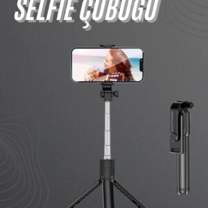 Haydiburaya 90 Selfie Çubuğu Tripod Bluetooth Kumandalı Selfie Çubuğu Telefon Tutucu