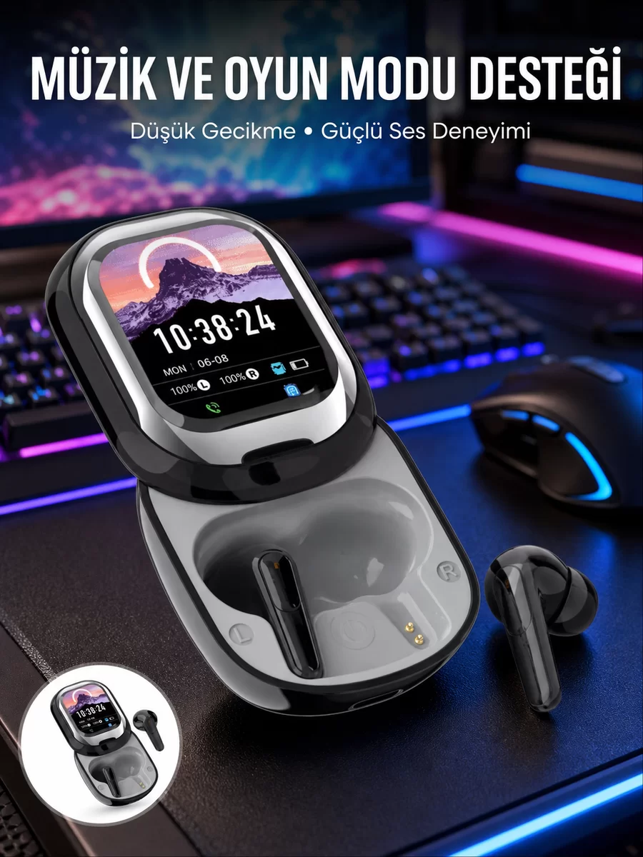 Kişiselleştirilebilir LED Ekranlı Bluetooth Kulaklık – Oyun & Müzik Modlu 1 Kişiselleştirilebilir LED Ekranlı Bluetooth Kulaklık – Oyun & Müzik Modlu