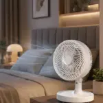 Sessiz Çalışan Mini Masaüstü Fan 2 Kademeli Otomatik Salınımlı